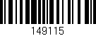 Código de barras (EAN, GTIN, SKU, ISBN): '149115'