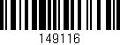 Código de barras (EAN, GTIN, SKU, ISBN): '149116'
