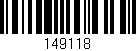 Código de barras (EAN, GTIN, SKU, ISBN): '149118'
