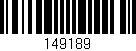 Código de barras (EAN, GTIN, SKU, ISBN): '149189'