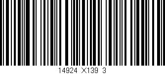 Código de barras (EAN, GTIN, SKU, ISBN): '14924_X139_3'