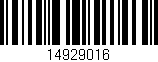 Código de barras (EAN, GTIN, SKU, ISBN): '14929016'