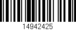Código de barras (EAN, GTIN, SKU, ISBN): '14942425'