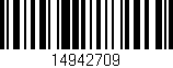 Código de barras (EAN, GTIN, SKU, ISBN): '14942709'