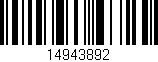 Código de barras (EAN, GTIN, SKU, ISBN): '14943892'