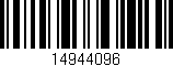 Código de barras (EAN, GTIN, SKU, ISBN): '14944096'