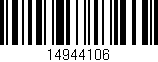 Código de barras (EAN, GTIN, SKU, ISBN): '14944106'