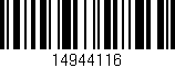 Código de barras (EAN, GTIN, SKU, ISBN): '14944116'