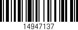 Código de barras (EAN, GTIN, SKU, ISBN): '14947137'