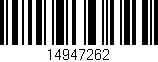 Código de barras (EAN, GTIN, SKU, ISBN): '14947262'