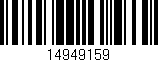 Código de barras (EAN, GTIN, SKU, ISBN): '14949159'