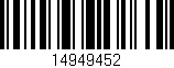 Código de barras (EAN, GTIN, SKU, ISBN): '14949452'