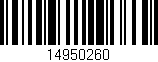 Código de barras (EAN, GTIN, SKU, ISBN): '14950260'