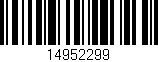 Código de barras (EAN, GTIN, SKU, ISBN): '14952299'