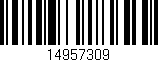 Código de barras (EAN, GTIN, SKU, ISBN): '14957309'