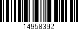 Código de barras (EAN, GTIN, SKU, ISBN): '14958392'