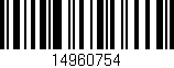Código de barras (EAN, GTIN, SKU, ISBN): '14960754'