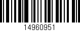 Código de barras (EAN, GTIN, SKU, ISBN): '14960951'