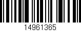 Código de barras (EAN, GTIN, SKU, ISBN): '14961365'