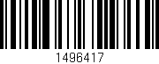 Código de barras (EAN, GTIN, SKU, ISBN): '1496417'