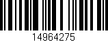 Código de barras (EAN, GTIN, SKU, ISBN): '14964275'