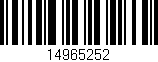 Código de barras (EAN, GTIN, SKU, ISBN): '14965252'
