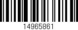 Código de barras (EAN, GTIN, SKU, ISBN): '14965861'