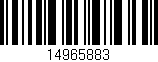 Código de barras (EAN, GTIN, SKU, ISBN): '14965883'