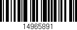 Código de barras (EAN, GTIN, SKU, ISBN): '14965891'