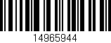 Código de barras (EAN, GTIN, SKU, ISBN): '14965944'