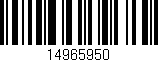 Código de barras (EAN, GTIN, SKU, ISBN): '14965950'