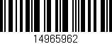 Código de barras (EAN, GTIN, SKU, ISBN): '14965962'