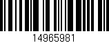 Código de barras (EAN, GTIN, SKU, ISBN): '14965981'