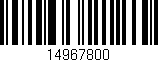 Código de barras (EAN, GTIN, SKU, ISBN): '14967800'