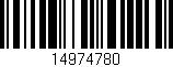 Código de barras (EAN, GTIN, SKU, ISBN): '14974780'