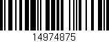 Código de barras (EAN, GTIN, SKU, ISBN): '14974875'