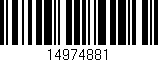 Código de barras (EAN, GTIN, SKU, ISBN): '14974881'