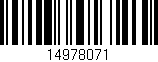 Código de barras (EAN, GTIN, SKU, ISBN): '14978071'