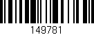 Código de barras (EAN, GTIN, SKU, ISBN): '149781'