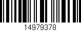Código de barras (EAN, GTIN, SKU, ISBN): '14979378'