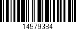 Código de barras (EAN, GTIN, SKU, ISBN): '14979384'