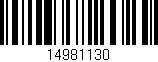 Código de barras (EAN, GTIN, SKU, ISBN): '14981130'