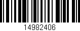 Código de barras (EAN, GTIN, SKU, ISBN): '14982406'