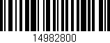 Código de barras (EAN, GTIN, SKU, ISBN): '14982800'