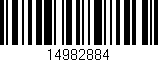 Código de barras (EAN, GTIN, SKU, ISBN): '14982884'