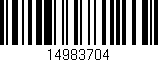 Código de barras (EAN, GTIN, SKU, ISBN): '14983704'
