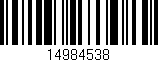 Código de barras (EAN, GTIN, SKU, ISBN): '14984538'