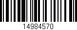 Código de barras (EAN, GTIN, SKU, ISBN): '14984570'