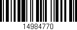 Código de barras (EAN, GTIN, SKU, ISBN): '14984770'