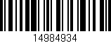 Código de barras (EAN, GTIN, SKU, ISBN): '14984934'